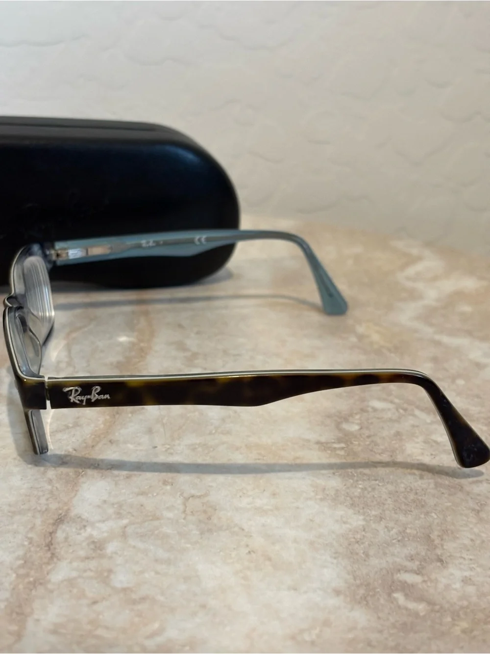 Ray-Ban RB 5150 Rectangle Eyeglasses in Dark Tortoise - Picture 4 of 8